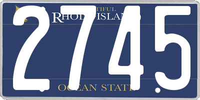 RI license plate 2745