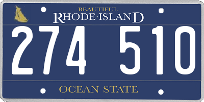 RI license plate 274510