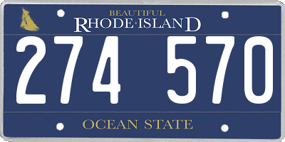 RI license plate 274570