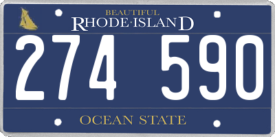 RI license plate 274590