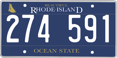 RI license plate 274591