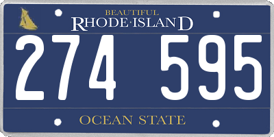 RI license plate 274595