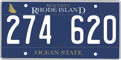 RI license plate 274620