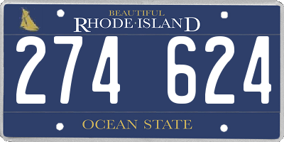 RI license plate 274624