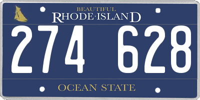 RI license plate 274628