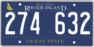 RI license plate 274632