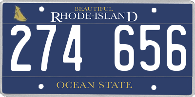 RI license plate 274656
