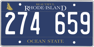 RI license plate 274659