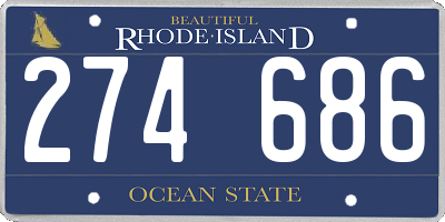 RI license plate 274686