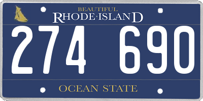 RI license plate 274690