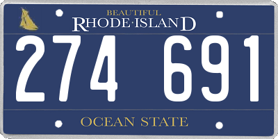 RI license plate 274691