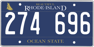 RI license plate 274696