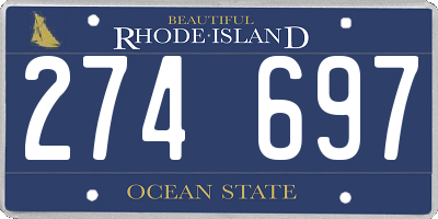 RI license plate 274697