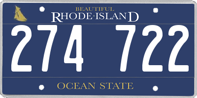 RI license plate 274722