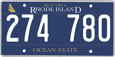 RI license plate 274780