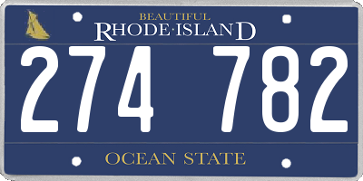 RI license plate 274782