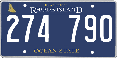 RI license plate 274790