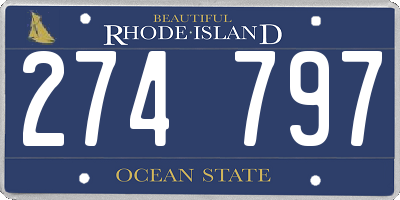 RI license plate 274797