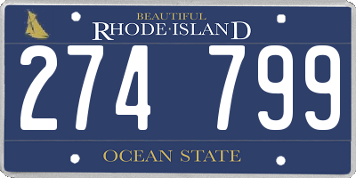 RI license plate 274799