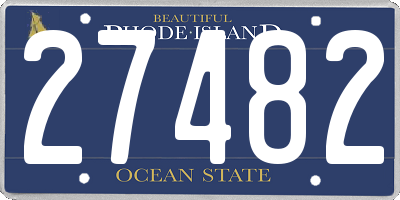 RI license plate 27482