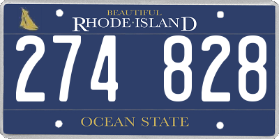 RI license plate 274828