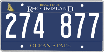 RI license plate 274877