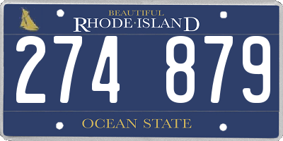 RI license plate 274879
