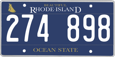 RI license plate 274898