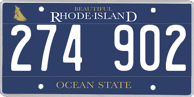 RI license plate 274902