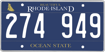 RI license plate 274949