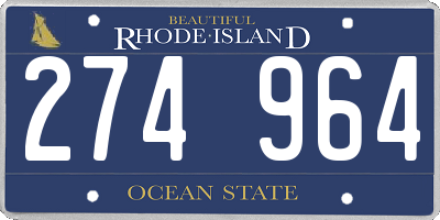 RI license plate 274964