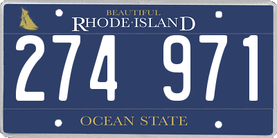 RI license plate 274971