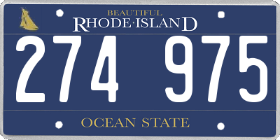 RI license plate 274975