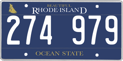RI license plate 274979