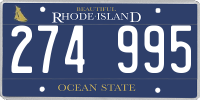 RI license plate 274995
