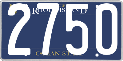 RI license plate 2750