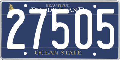 RI license plate 27505