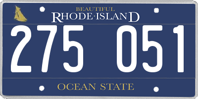 RI license plate 275051