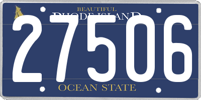 RI license plate 27506