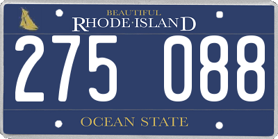 RI license plate 275088