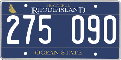 RI license plate 275090