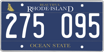 RI license plate 275095