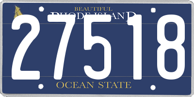 RI license plate 27518