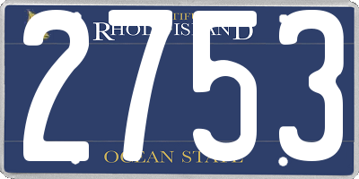 RI license plate 2753