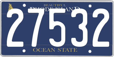 RI license plate 27532