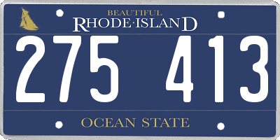 RI license plate 275413