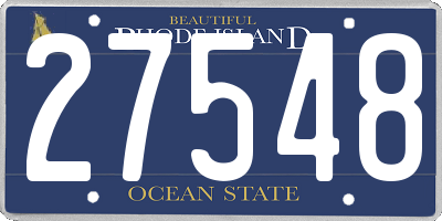 RI license plate 27548