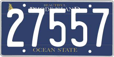 RI license plate 27557
