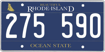 RI license plate 275590
