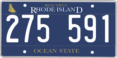 RI license plate 275591